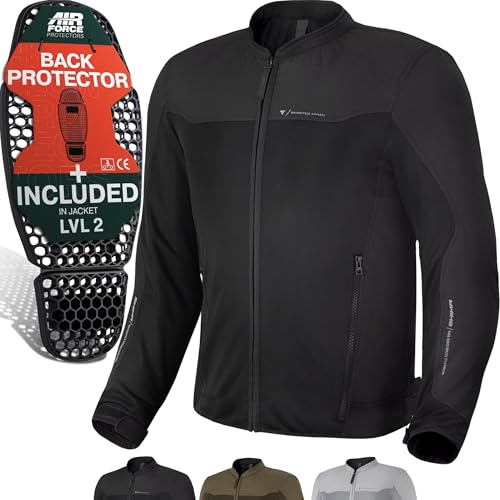 SHIMA OPENAIR Chaqueta Moto Hombre | Ligera y Transpirable Cazadora Moto Mesh de Verano Hombre con CE Espalda, Hombros, Codos Protecciones, Ajuste de la Anchura (Negro, XXL)