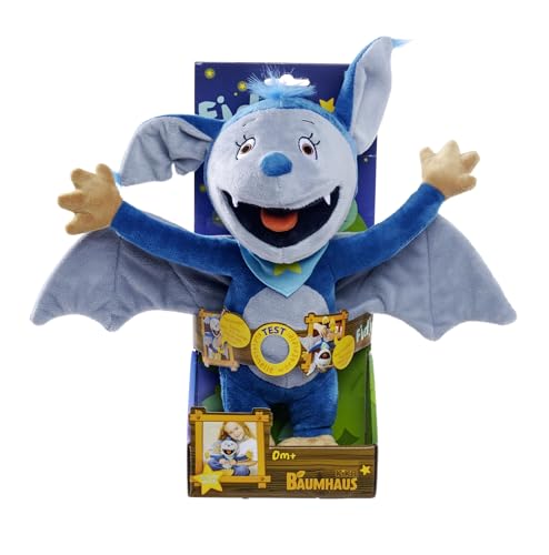 Fidi Peluche Fonctionnelle, Chauve-Souris, on appuie sur Le Ventre, des Jeux de Mots Amusants, Figurine de 35 cm, dès Les Premiers Mois de la Vie