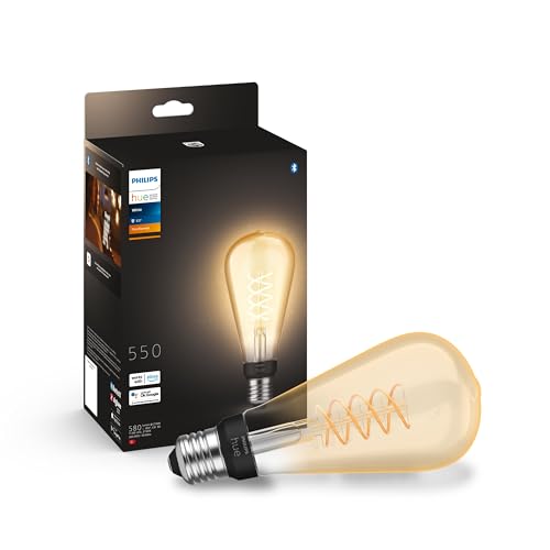 Philips Hue White, ampoule vintage filament E27 compatible Bluetooth, format Giant Edison, fonctionne avec Alexa, Google Assistant et Apple Homekit