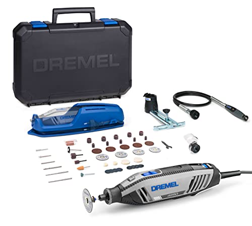 Dremel 4250 Outil Rotatif Multifonction 175W avec 3 Adaptations 35 Accessoires Vitesse Variable 5000-35000 tr/min pour Découper, Poncer, Percer, Nettoyer, Sculpter, Polir, Graver, Meuler, Défoncer