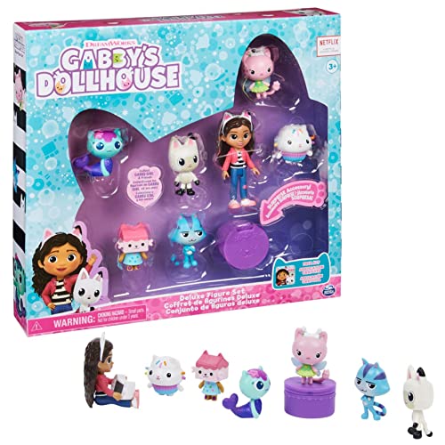 LA CASA DE MUÑECAS DE GABBY - SET DE 7 FIGURAS DELUXE COLECCIONABLES DE GABBY'S DOLLHOUSE - 6060440 - Juguetes Niñas 3 años + - Regalo Niña 3 años +