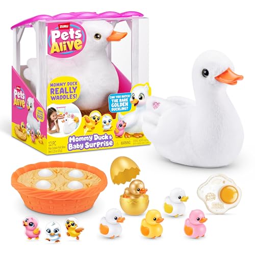 Pets Alive Mama Duck & Baby Surprise de ZURU Peluche Interactive