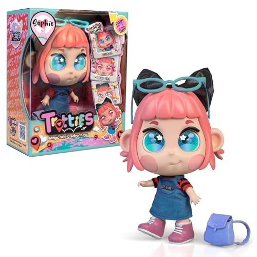 Trotties - Sophie, muñeca Paris, muñecas viajeras de la Serie de dibus Animados, con Accesorios como un Bolso y un Mapa, para Regalar a niñas y niños Desde 3 años, Famosa (TFT00000)