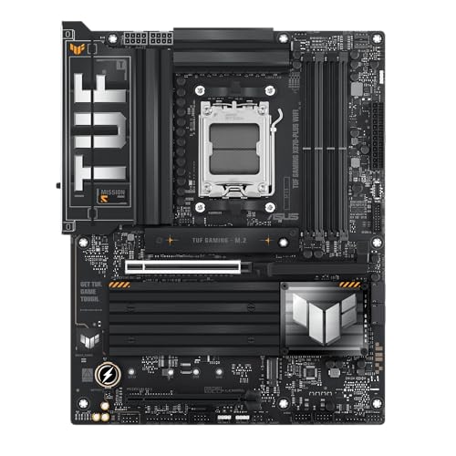 ASUS TUF Gaming X870-PLUS WiFi Mainboard Sockel AM5 (AMD, ATX, PCIe 5.0, DDR5, 16+2+1 Power Stages, 4X M.2, WiFi 7, 2,5Gb Ethernet, USB4, HDMI)
