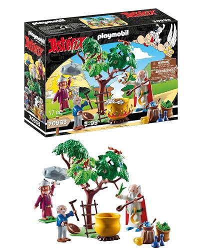 PLAYMOBIL 70933 Asterix Panorámix con el caldero de la Poción Mágica, Juguetes para niños a Partir de 5 años, Multicolor