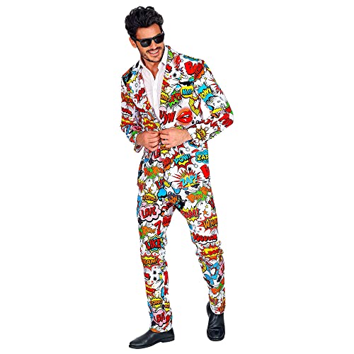 W WIDMANN MILANO Party Fashion - 60s Pop Art Style Outfit, Chaqueta y Pantalones, Traje, Disfraces de Carnaval