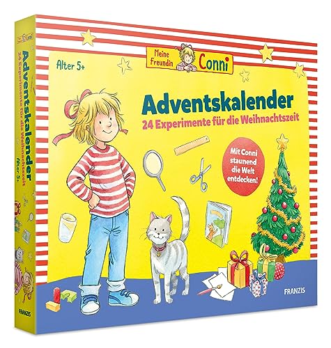 FRANZIS 67207 - Meine Freundin Conni Adventskalender, 24 Experimente für die Weihnachtszeit, für Kinder ab 5 Jahren