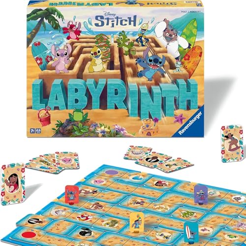 Ravensburger - Laberinto Stitch | Juegos de Mesa niños 7 años O Más | Juegos De Mesa Adulto De 30 Minutos | Regalo Niño 7 Años O Más De 2 A 4 Jugadores