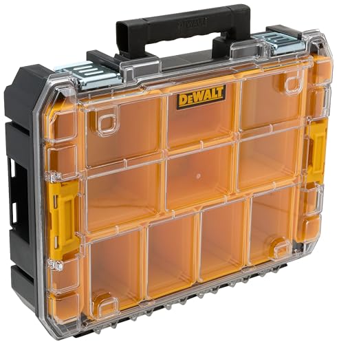 DEWALT Organiseur TSTAK DWST82968-1 - Etanche IP54-7,8L - Pour Petites Pièces et Accessoires - Couvercle en Polycarbonate Transparent