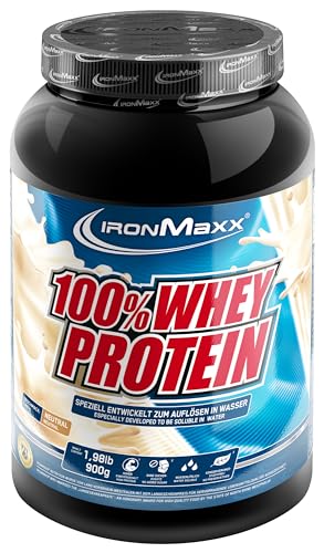 IronMaxx 100% Whey Protein Neutre – Poudre de protéines de lactosérum hydrosoluble | Riche en protéines | Contient naturellement des BCAA | Faible en sucre | Proteine Whey - 900 grammes