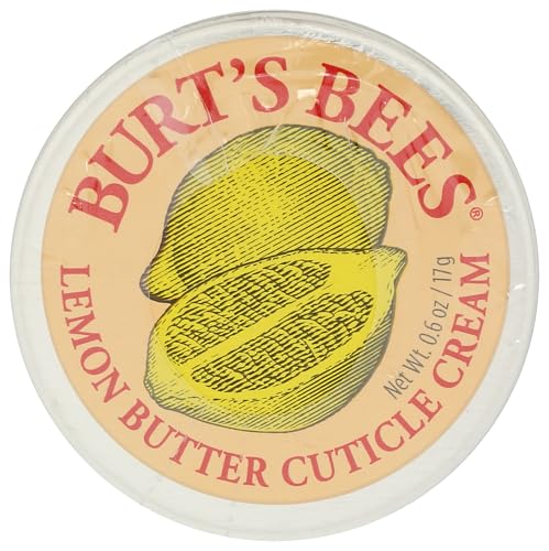 Burt's Bees Crème à cuticules pour ongles, huile de cuticule d'amande douce avec beurre de cacao et vitamine E, parfum de citron, 15 g