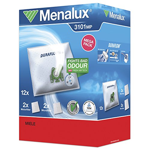 MENALUX 3101 MP Megapack - Bolsas de polvo, nailon, color blanco