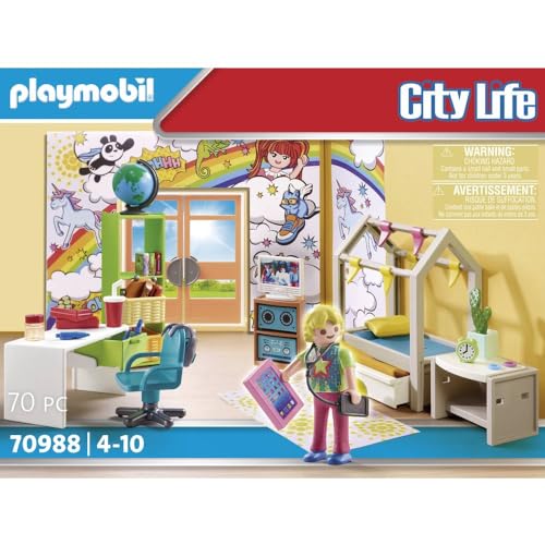 PLAYMOBIL City Life 70988 Cameretta, Giocattoli per Bambini dai 4 Anni