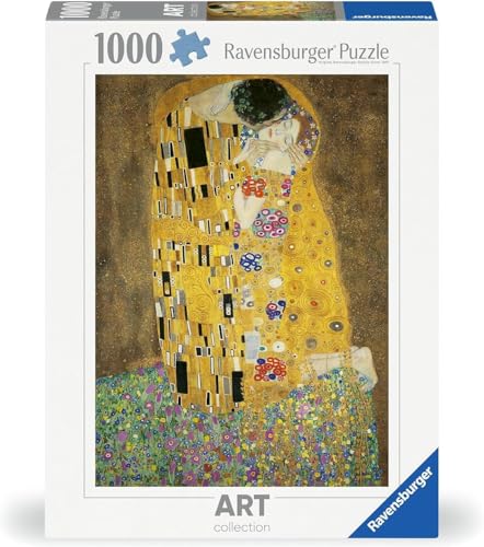 Ravensburger Puzzle 1000 pezzi Art Collection, Klimt: Il Bacio – Puzzle Adulti +14 anni, 70 x 50 cm, Puzzle per Adulti Arte, Idee Regalo