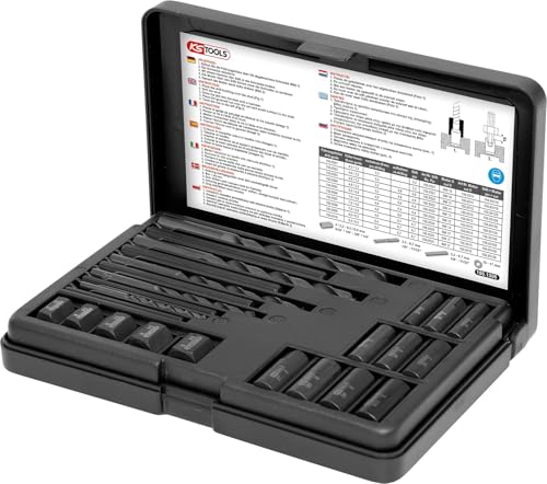 KS Tools 150.1305 Juego de extractores de roscas M5-M16, 25 pzs