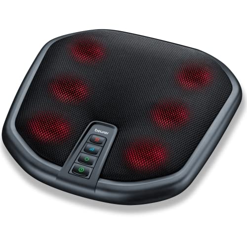 Beurer FM 70 Appareil de massage Shiatsu pour les pieds et le dos, massage bienfaisant avec fonction chaleur activable pour soulager les tensions, matériau agréable, avec arrêt automatique