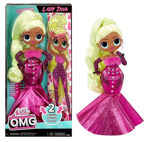 L.O.L. Surprise! OMG Poupée Mannequin - Lady Diva - avec de Multiples Surprises Dont des Vêtements Transformables et des Accessoires Fabuleux - pour Les Enfants de 4 Ans et Plus
