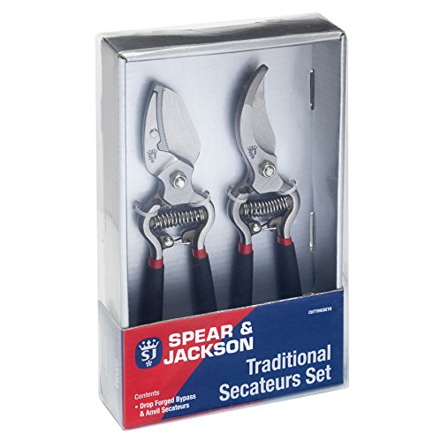 Spear & Jackson CUTTINGSET8 Juego de podadoras de Bypass y Yunque Tradicionales