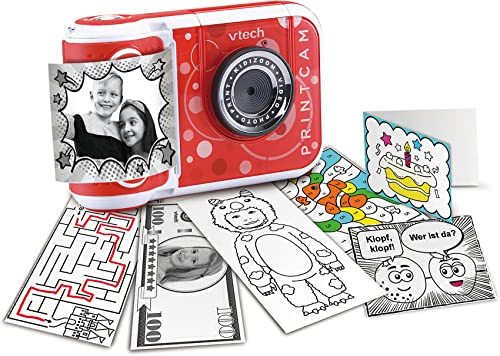 VTech KidiZoom Print Cam I Digitale Sofortbild-Kinderkamera mit Thermodruck