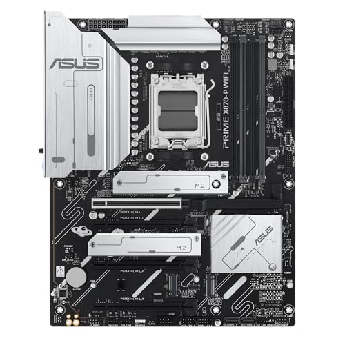 ASUS Prime X870-P WiFi Mainboard Sockel AM5 (AMD, ATX, PCIe 5.0, DDR5, 14+2+1 Power Stages, 4X M.2, WiFi 7, 2,5Gb Ethernet, USB-C 40Gbps)