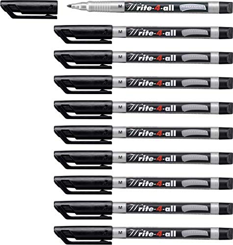 STABILO - Permanent-Marker - Write-4-all - medium - 10er Pack - schwarz