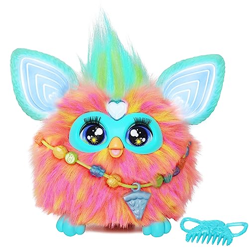 Furby Peluche Interactive Hasbro Coral - Version Anglaise, 6 Pouces