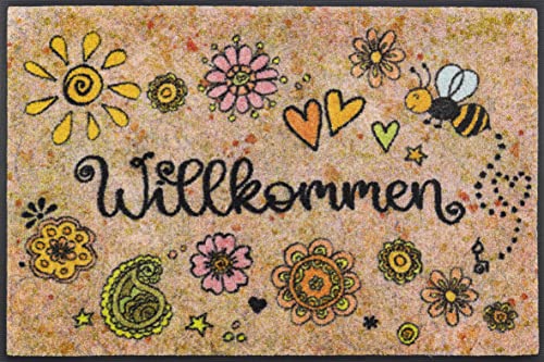 Wash+Dry Alfombra Bring Glück herein 50x75cm, Adecuada para Interiores y Exteriores, Lavable