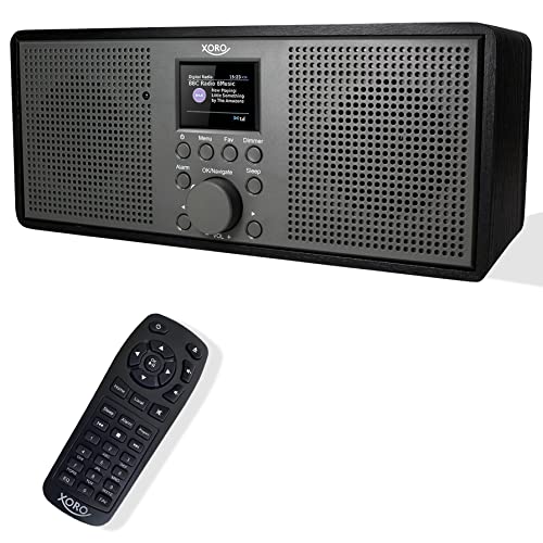 XORO Dab 700 IR Radio Internet Wi-FI, avec FM et Dab+, Spotify Connect, Bluetooth, Lecteur multimédia USB, 2 Haut-parleurs stéréo de 10 W, Fonction réveil, écran Couleur