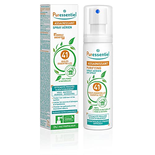 Puressentiel – Assainissant - Spray Aérien aux 41 Huiles Essentielles - 100% pures et naturelles - Efficacité prouvée contre les virus, germes et bactéries – Traite la pollution de l’air – 75 ml