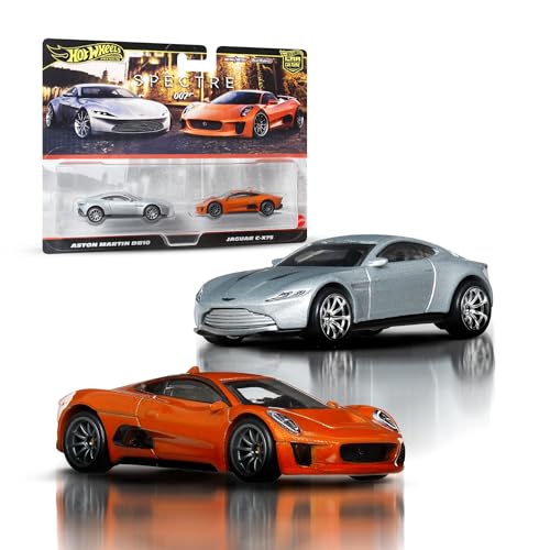 Hot Wheels Premium - Jaguar CX75, set da 2 veicoli Car Culture in scala 1.64, con pneumatici Real Riders e telaio in Metallo, giocattolo per collezionisti, 3+ anni, JBL04
