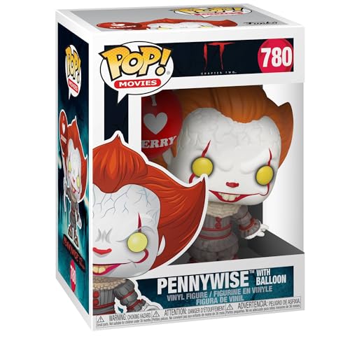 Funko Pop Movies: IT: Chapter 2- Pennywise with Balloon - Collectible Vinyl Figure - Gift Idea - Official Products - Toys for Kids and Adults - Movies Fans