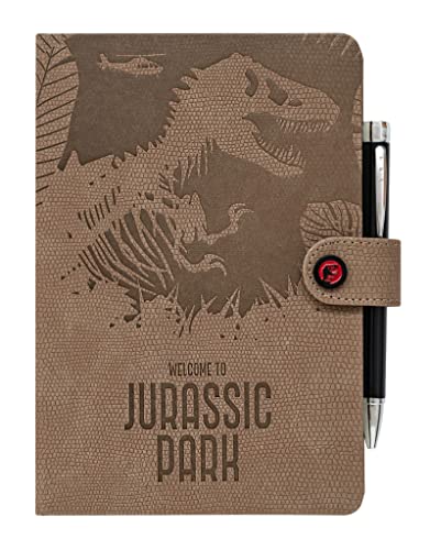 Grupo Erik Cuaderno Jurassic Park : Cuaderno A5 punteado con Boli - Diario personal o Journaling notebook A5 | Bullet journal dinosaurios - Cuadernos tapa dura con marcapáginas, 192 págs