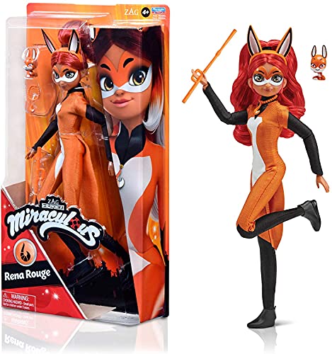 BANDAI - Miraculous Ladybug - Poupée Mannequin 26 cm - Rena Rouge - Licence Officielle Miraculous Figurine articulée Rena Rouge - Jouet Enfant 4 Ans et + - P50004