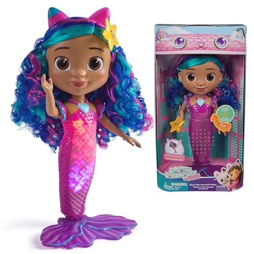 Gabby's Dollhouse: The Movie – Sirena Gabby Che Canta e Si Illumina, Bambola Sirena Impermeabile con Luci e Suoni | Giocattolo per Bambine e Bambini dai 3 Anni in su