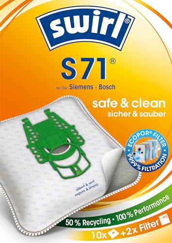 Swirl Lot de 10 sacs d'aspirateur S 71 EcoPor