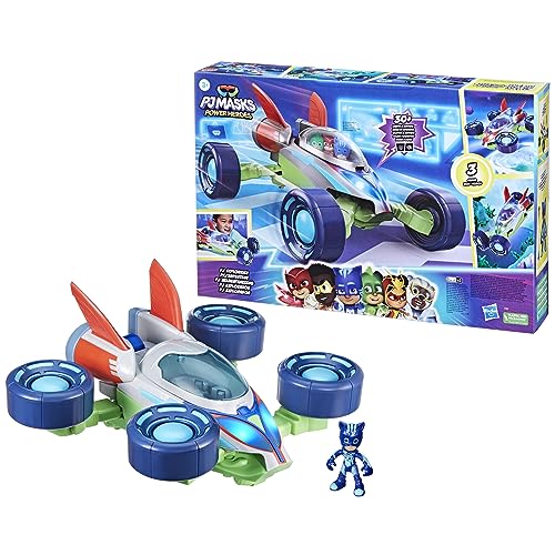 PJ Masks: Eroi Super Power, PJ Explo-mobile, veicolo convertibile con 3 modalità, luci e suoni, giocattoli dei Superpigiamini