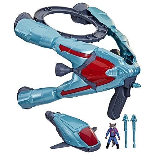 Hasbro - Marvel Guardianes de la Galaxia Vol. 3, Figura de acción con vehículo y Arma, Juguetes de superhéroes para niños y niñas