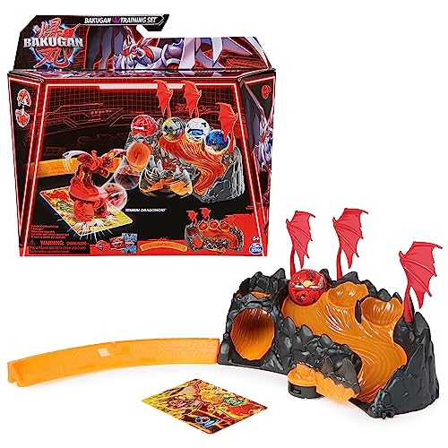 Bakugan Set di Allenamento 3.0 con dragonoide Core Ball Titanium dal Clan del Drago, Paesaggio di Allenamento con Action Figure Personalizzabili e Carte da Collezione, per Bambini dai 6 Anni in su