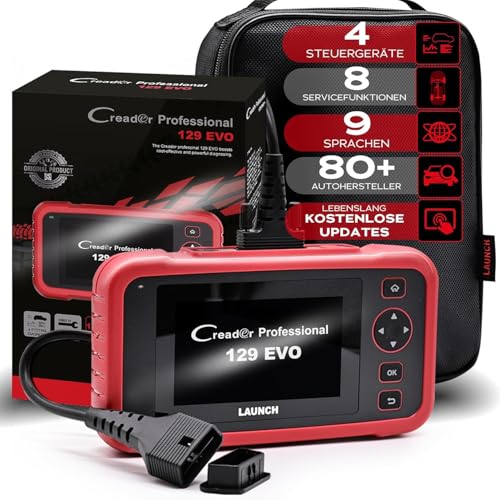 LAUNCH CRP129EVO-OBD2 Strumento Diagnostico Auto Multimarca 4 sistemi completi, Diagnostica, Lettore Codici Guasti DTC, 8 funzioni Servizio, Rapporto Ispezione AutoVIN, Aggiornamento WiFi, Touchscreen