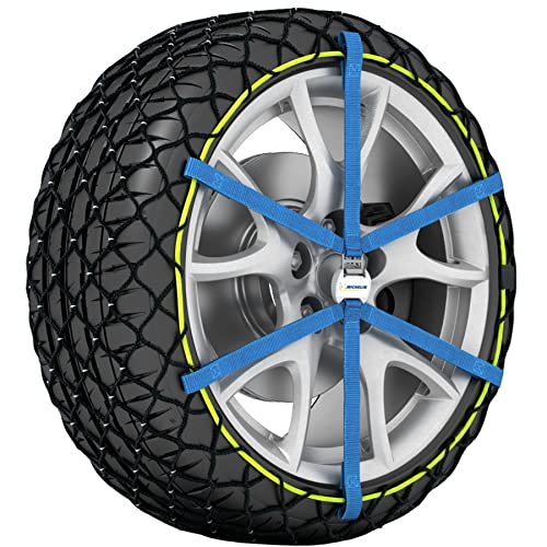 MICHELIN EASY GRIP EVOLUTION 11 Schneekette Auto Textilschneekette 2 Stück | Reifen Schneekette Ultraleistungsfähig Einfache Handhabung