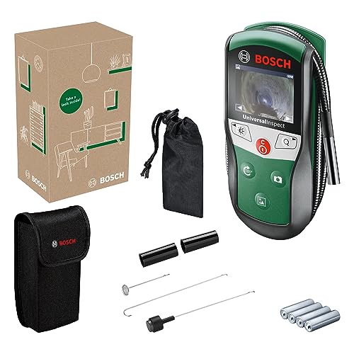 Bosch Caméra d'inspection UniversalInspect (Endoscope d'un diamètre de 8 mm, Longueur Flexible de 0,95 m, Fonction mémoire intégrée, dans boîte Carton pour e-Commerce)