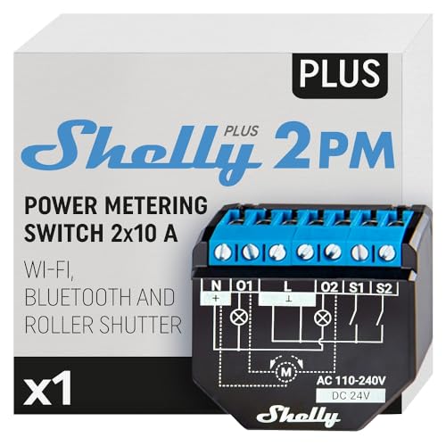 Shelly Plus 2 PM Smart Home Interrupteur de Relais Double