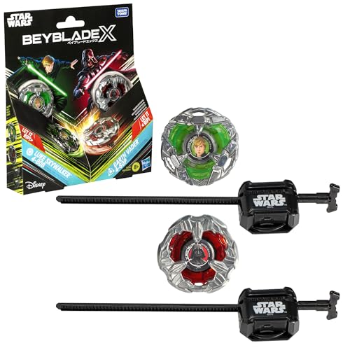 Colaboración Beyblade X y Star Wars, Pack múltiple Luke Skywalker 4-80B vs. Darth Vader 4-60B