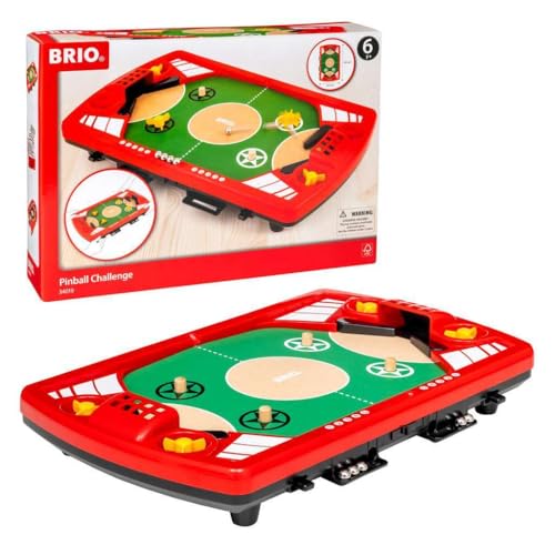 BRIO - Pinball Challenge, Pinball de futbolín, 10 piezas, edad 6+ años
