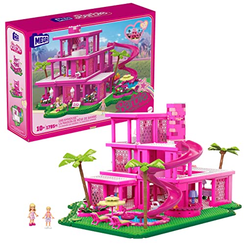 Mega Barbie Dreamhouse Casa con Bloques de construcción, Mini muñecas y Accesorios, Juguete +5 años (Mattel HPH26)