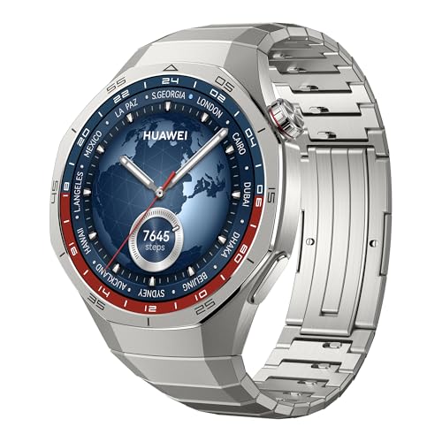 HUAWEI WATCH GT 5 Pro 46mm Smartwatch, Silueta con Diseño Sofisticado, Nueva Experiencia Running y Ciclismo, Seguimiento de salud 14 Días de Duración, GPS Llamada por Bluetooth, iOS y Android, Titanio