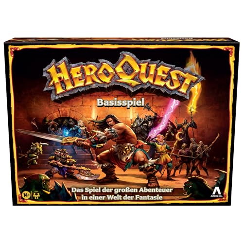 Wizards of The Coast Avalon Hill HeroQuest Jeu de société de Base Dungeon Crawler Fantasy Adventure Game à partir de 14 Ans pour 2 à 5 Joueurs.