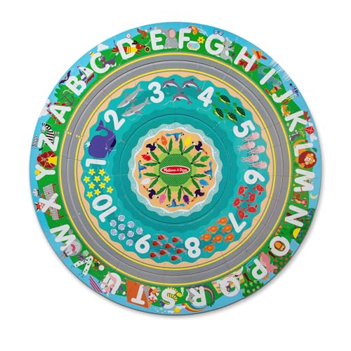 Melissa & Doug Puzzle da pavimento in cartone con pista e veicoli a molla Lungo La Battigia – 48 pezzi, per bambini e bambine dai 3 anni in su - Certificati FSC