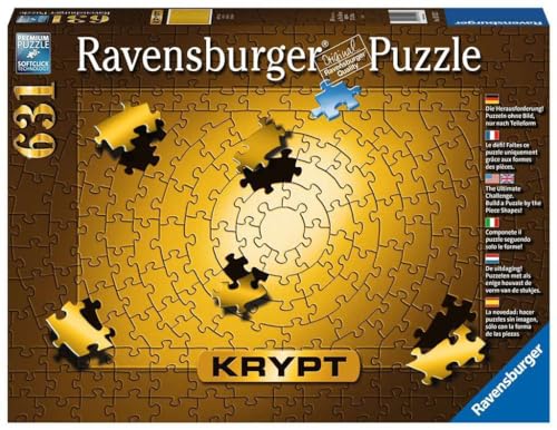 Ravensburger - Puzzle Krypt Gold, 631 Pezzi, Puzzle impossibili, Idea regalo, per Lei o Lui, Puzzle Adulti