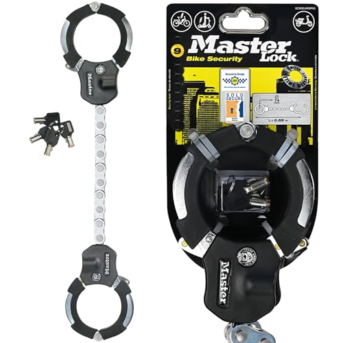 Master Lock zertifiziert und patentierte E Scooter Schloss, Handschellenschloss, Fahrradschloss, 55 cm, ideal für Scooter Roller, Fahrrad, Kinderwagen